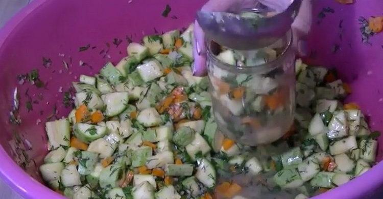 put the ingredients in the jar