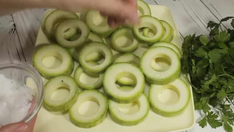 salt the zucchini
