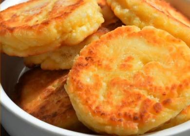 How to cook delicious cottage cheese pancakes  from cottage cheese in a pan