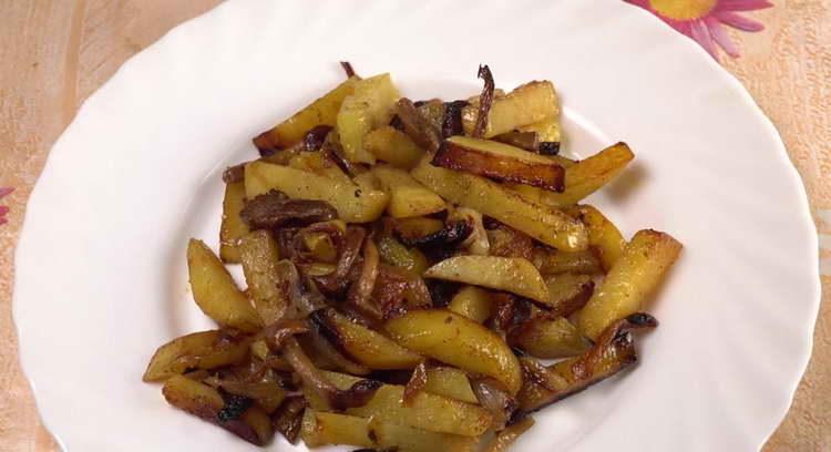 potatoes with honey mushrooms