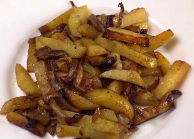 Fried potatoes with honey mushrooms🍠