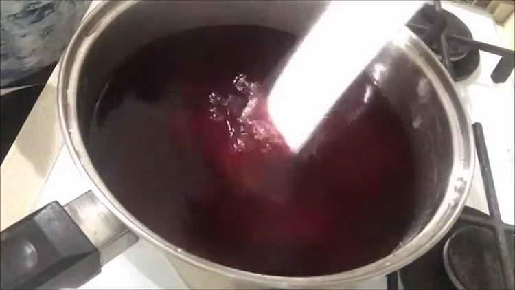 pour sugar into the pan