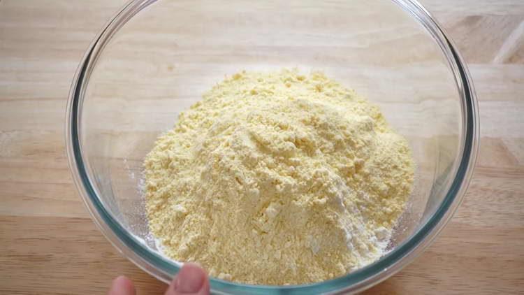 pour flour into a bowl