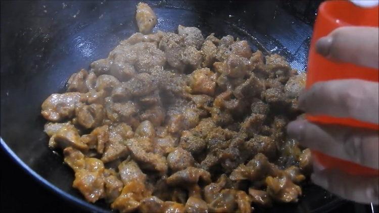 Step by step recipe for chicken stomachs with photo