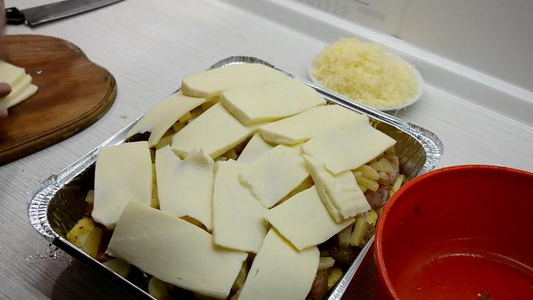 lay out the cheese