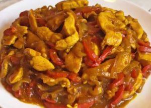 incredible chicken with vegetables in a pan