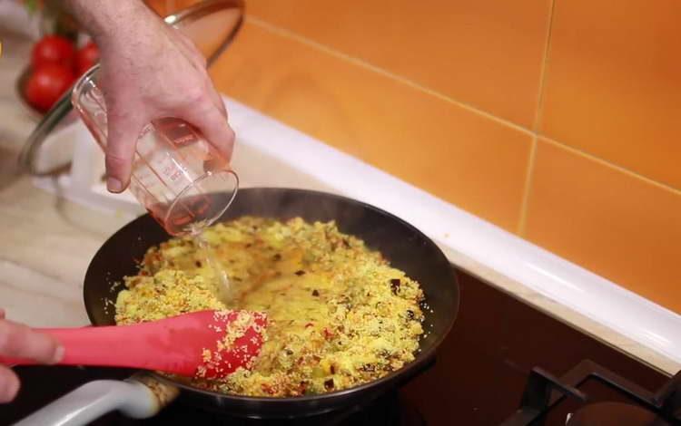 add couscous to vegetables