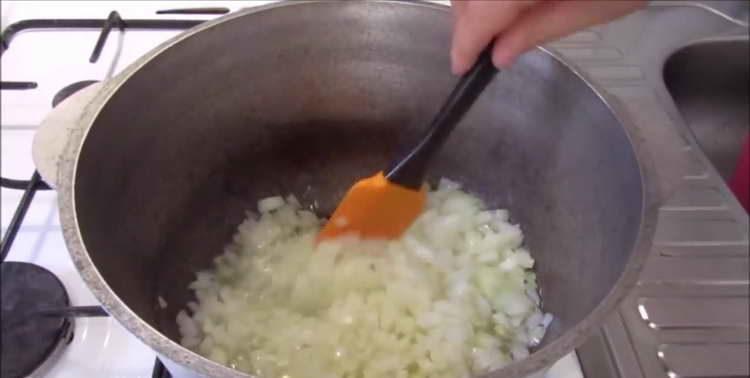 send the onion to fry