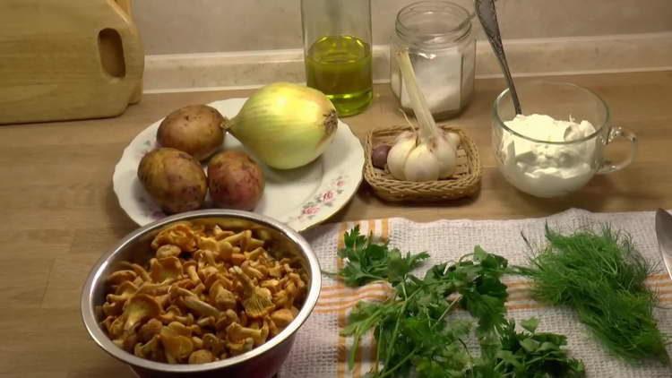 wash and clean the mushrooms