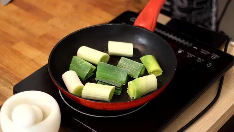 put the onion in a pan