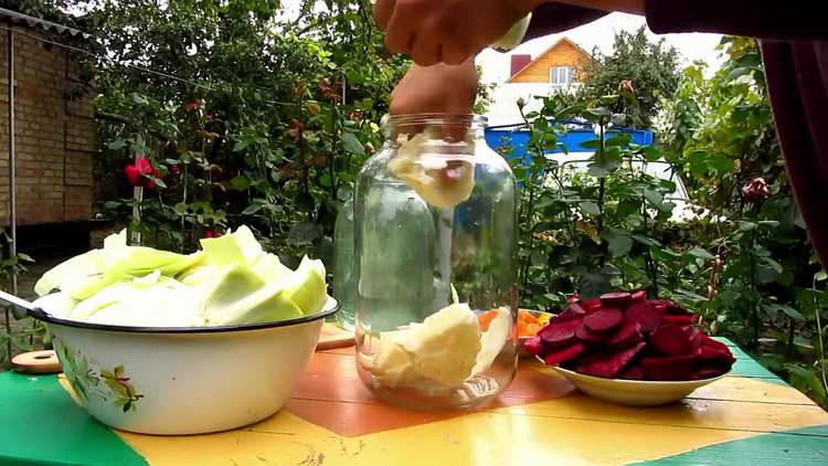 put cabbage in a jar