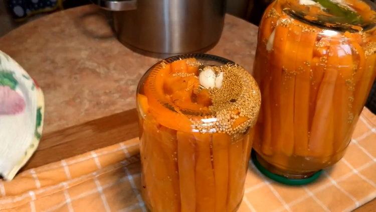 pickled carrots for the winter is ready