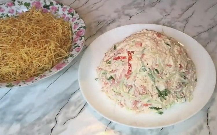 put the ingredients on a plate