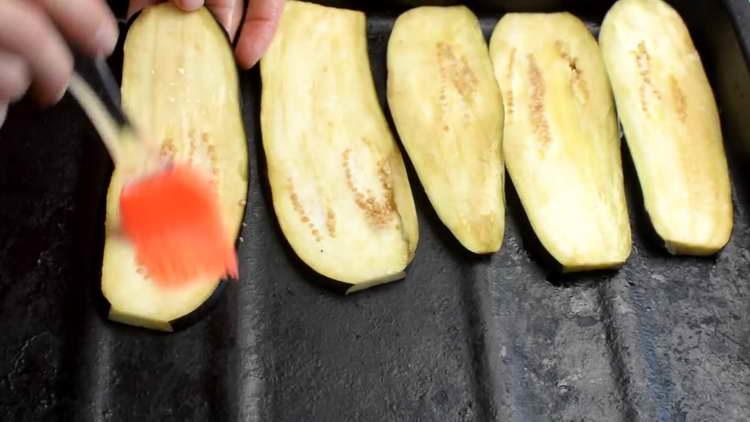 grease eggplant with oil