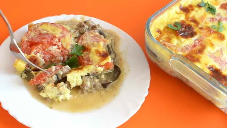 Greek Moussaka with eggplant