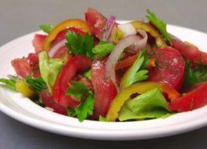 cooking tender vegetable salad