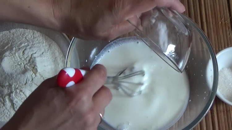stir the kefir with a whisk