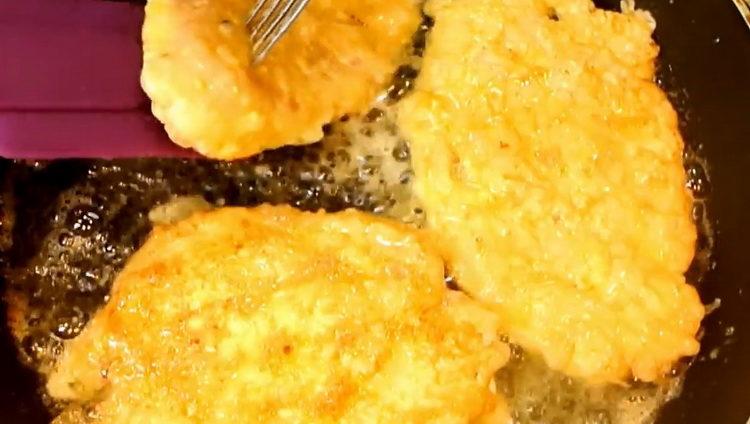 Tender and juicy chicken fillet chops