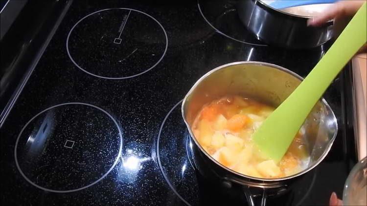 put the fruits on fire