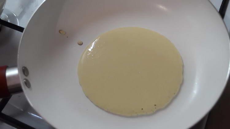 pour the dough into the pan