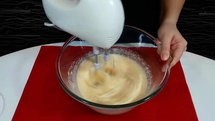 beat eggs with sugar