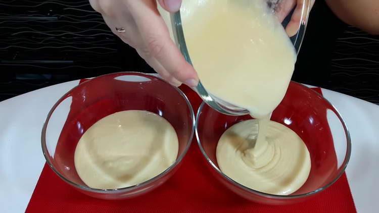 divide the dough into two parts