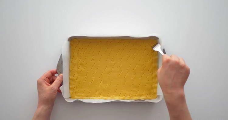 pierce the dough with a fork