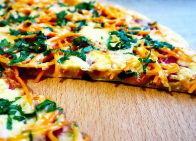 Pizza in 5 minutes  in a pan - the fastest recipe