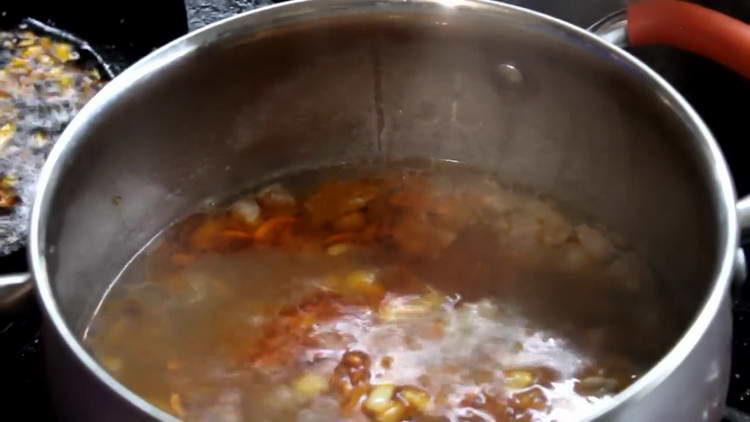 put the frying in the pan