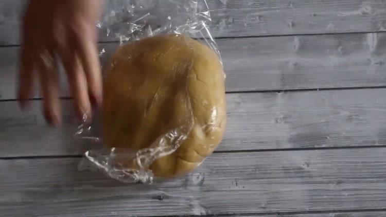 put the dough under the film