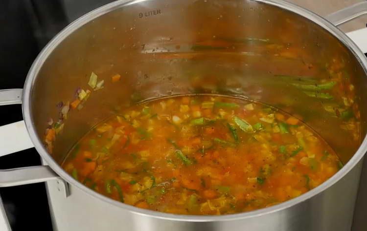 bring the soup to readiness