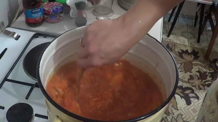 add fish to the sauce