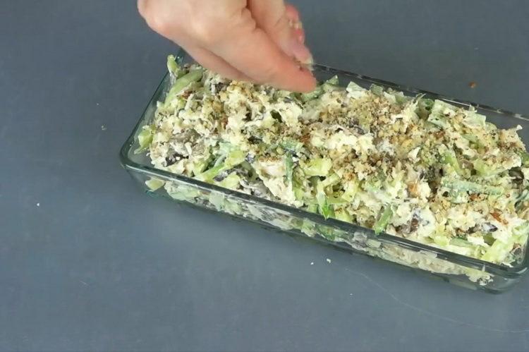 Step-by-step meat salad with photo