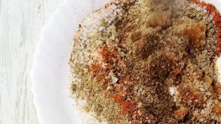 mix the ground components in a plate