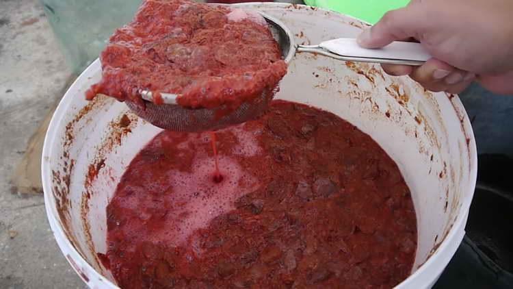 pass the plums through a sieve