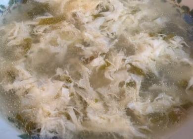 Unusual sorrel soup  with meat
