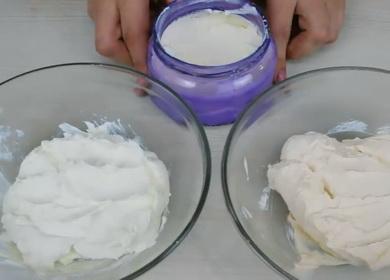Three options of creamy  cheese