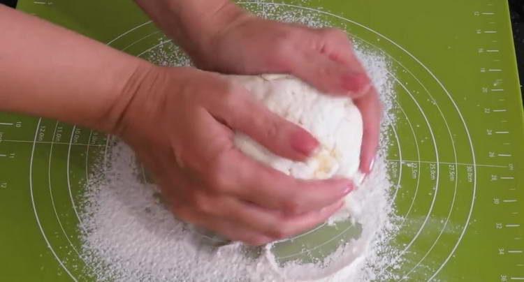knead the dough with your hands