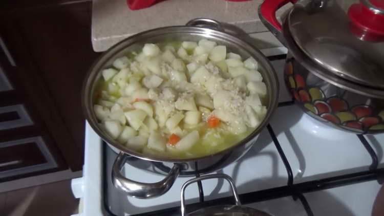 send rice to the pan