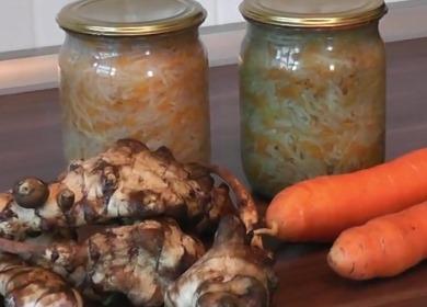 The recipe for a vitamin of Jerusalem artichoke salad🥫