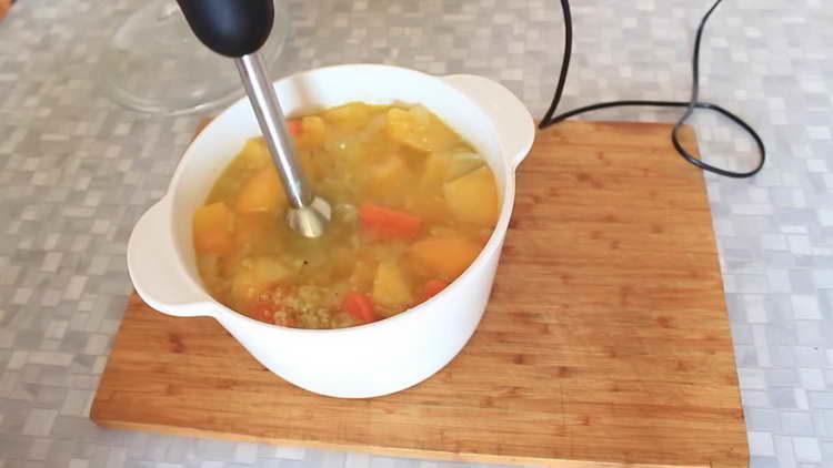 we pass vegetables through a blender