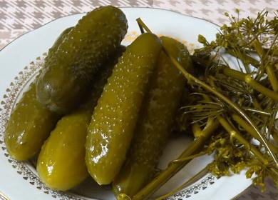 Funky  crispy cucumbers for the winter