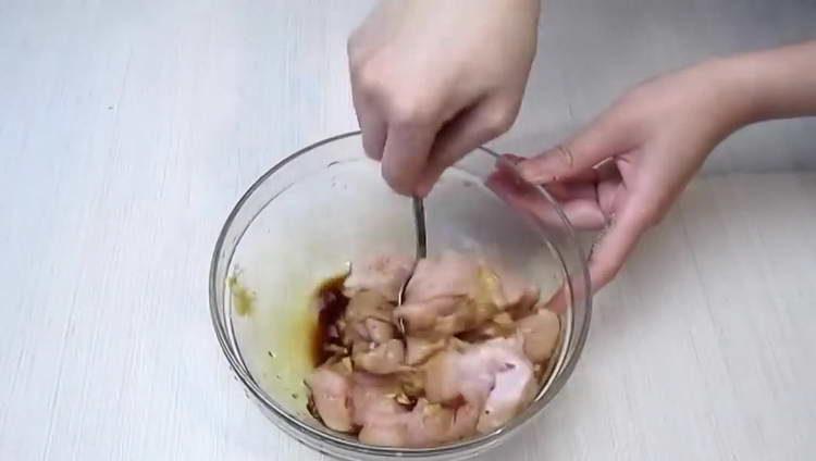 leave the meat to marinate