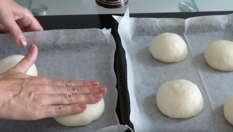 Each piece is pressed down a little.