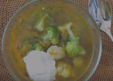 The recipe for a delicious  vegetarian soup