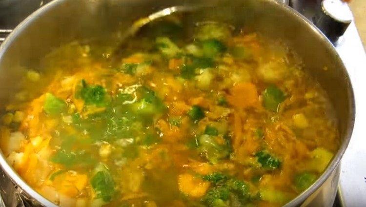 Here's a simple recipe for vegetarian soup.