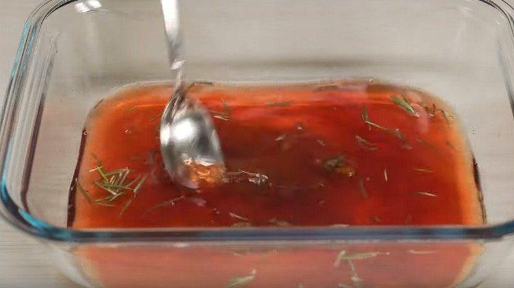 Stir the marinade until sugar is completely dissolved.