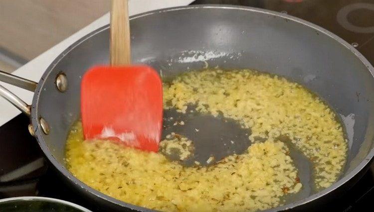 Add the ginger to the pan.