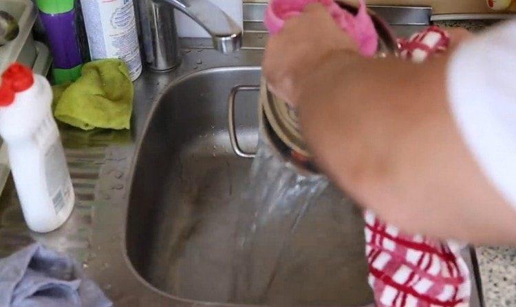 Then the water needs to be drained.