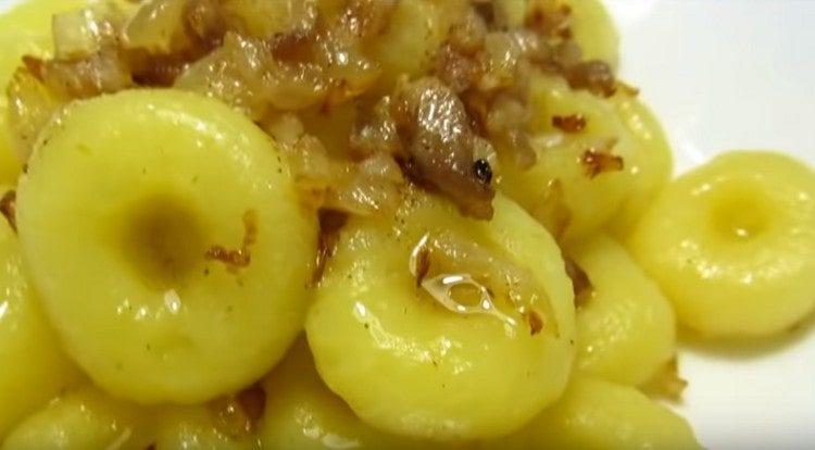 So we talked about how to cook potato dumplings.